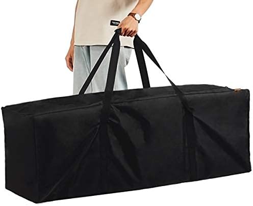 INFANZIA 47 inch Duffel Travel Sports Equipment Bag, Long Luggage Bag with Upgrade Zipper Water Resistant, Extra Large Foldable Storage Bag for Camping, Tent, Tripod, Fishing