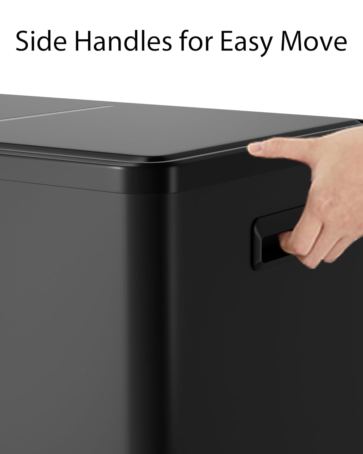 Garvee Dual Trash Can for Recycling and Trash, 2 x 30 L (60 L) Stainless Steel Kitchen Trash Can with Lid and Foot Pedal, Double Compartment Garbage Can, with Recycling Bin, 2 x 8 Gallon