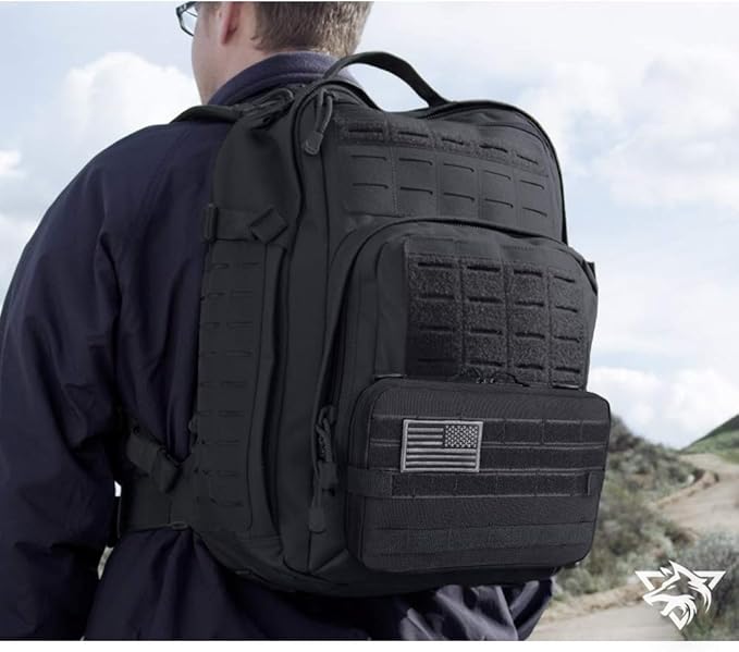 WYNEX Tactical Admin Molle Pouch, Medical EDC EMT Utility Bag Shell Design Attachment Pouches 1000D Nylon Hiking Belt Bags