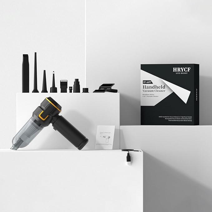 Car Vacuum Cleaner,Advanced Clean Cordless Handheld Vacuum, Compact Home and Car Vacuum with Crevice Tool,Digital Display Vacuum Cleaner