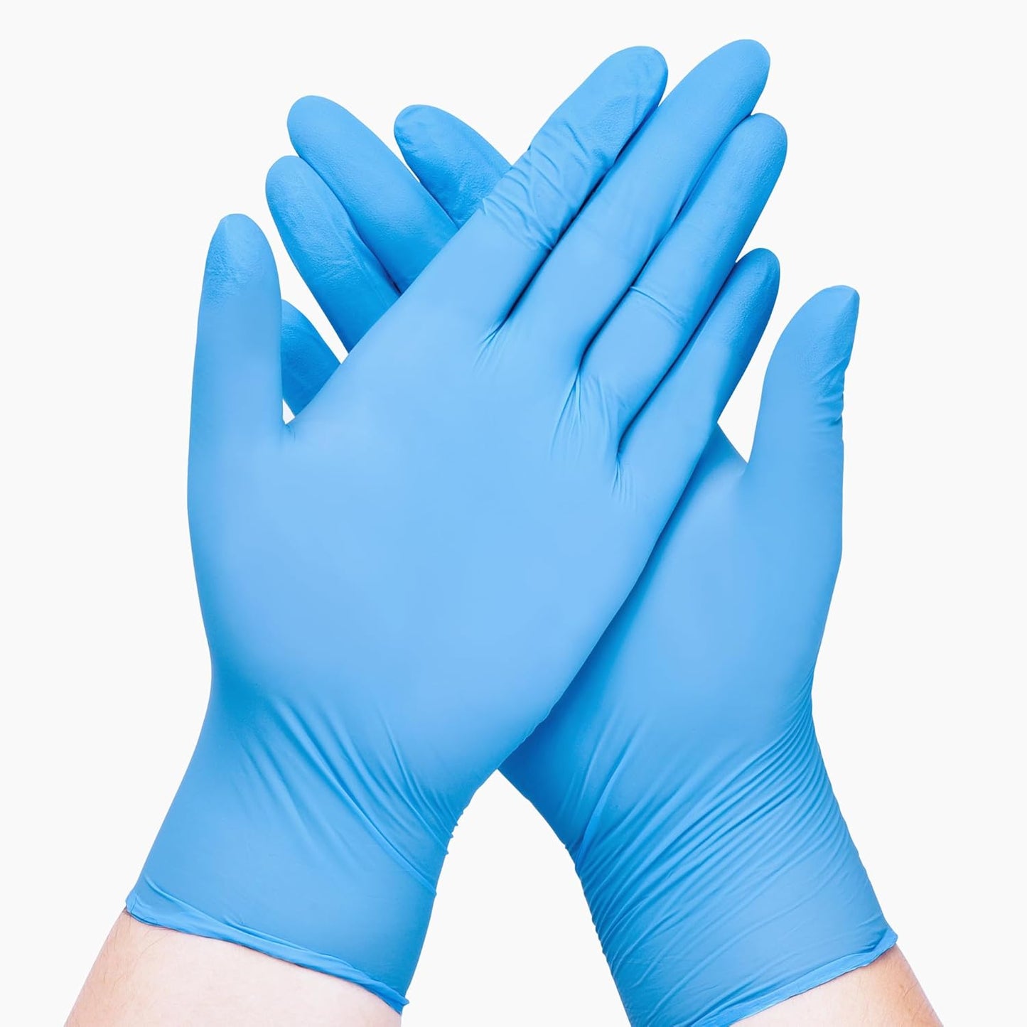 Disposable Nitrile Exam Gloves, Blue, Nitrile Gloves Disposable Latex Free, Medical Gloves, Cleaning Gloves, Food-Safe Rubber Gloves, Powder Free, Non-Sterile, 50-ct Box (Medium)