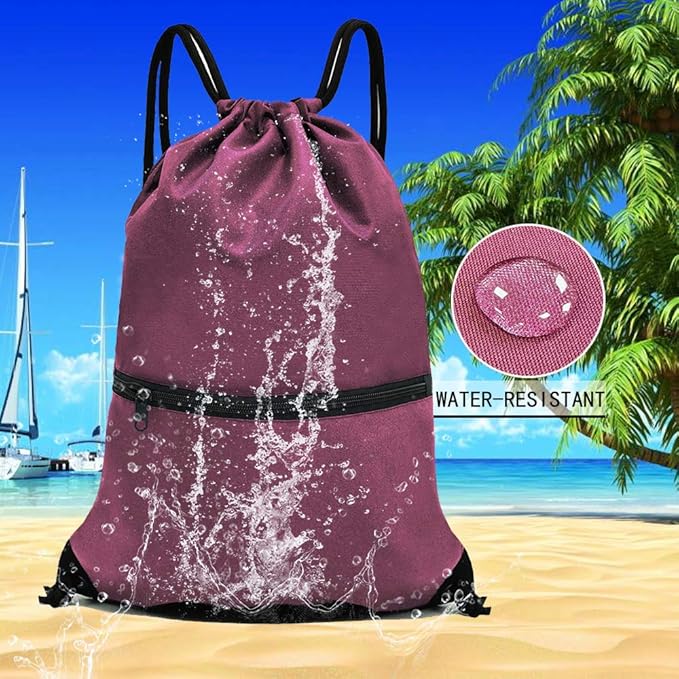 HOLYLUCK Drawstring Backpack Bag Sport Gym Sackpack