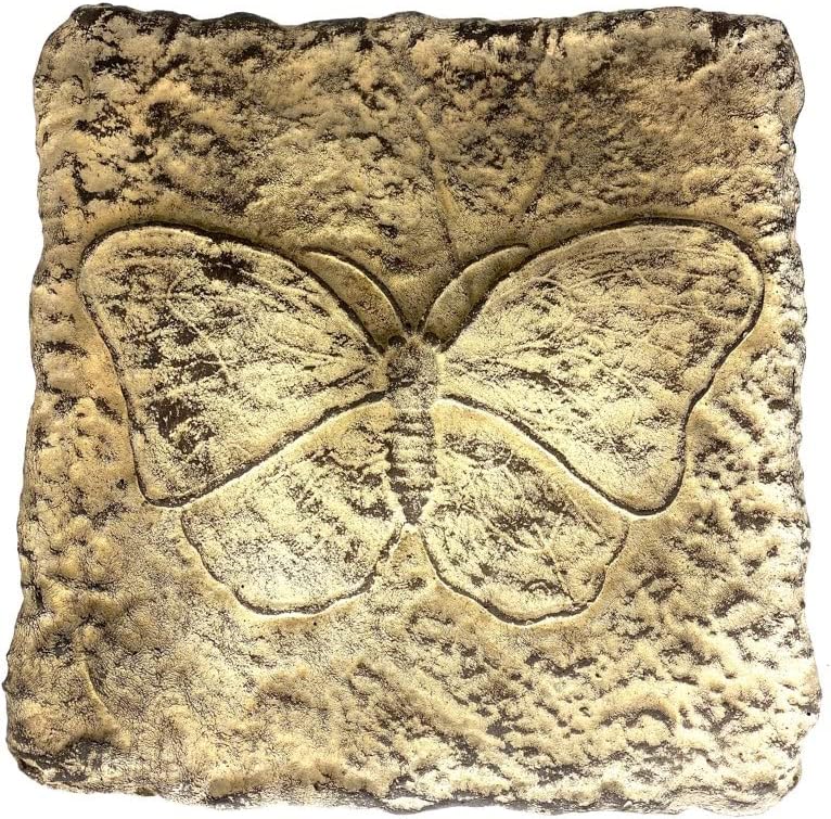 Butterfly Stepping Stone (Multi Choice Stain Colors)- 2in Tall- 12in Square (Desert Sand Brown)
