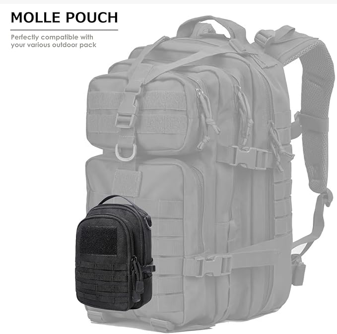 Azarxis Molle Pouches, Tactical Compact EDC Small Utility Pouch Waist Bags Sundries Storage Admin Organize Gear Gadget for Military Backpack