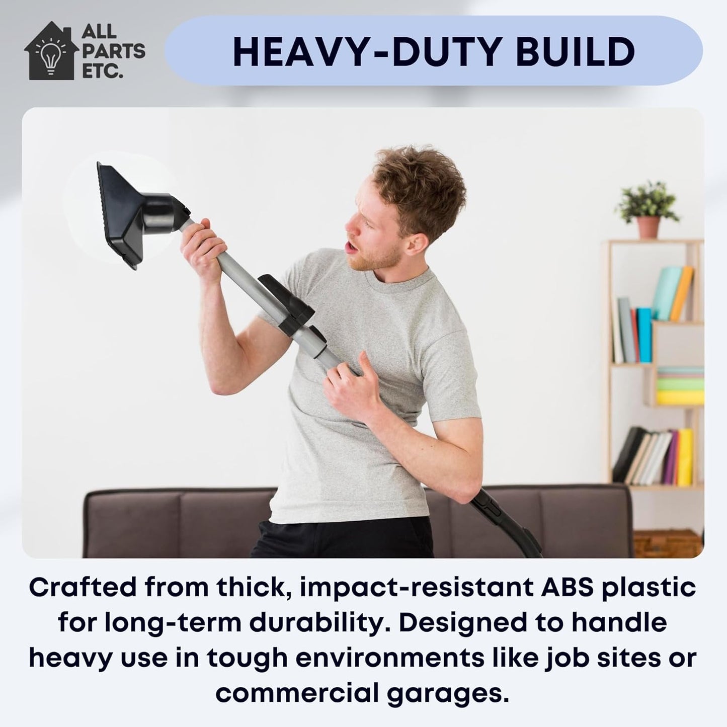 2.5" Utility Nozzle Attachment for Shop Vac – Wet Dry Vacuum Tool for Saw Dust, Woodworking, Carpentry, Garage & Construction Cleanup – Fits 2-1/2 Inch Hose Connections