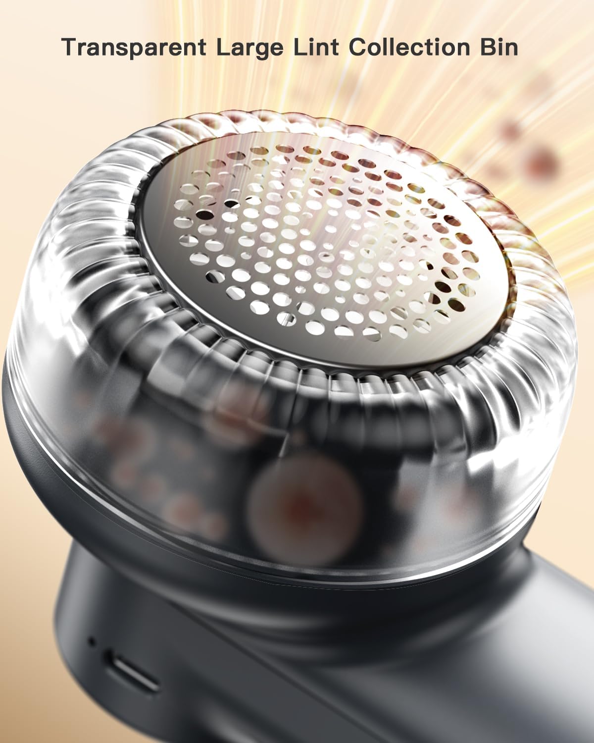 coldSky Rechargeable Fabric Shaver, Lint Shaver with Digital Display, Sweater Shaver with 6-Leaf Blades and Safety Lock, 3-Speeds Defuzzer Remove Fuzz, Pills from Clothes, Furniture, Sofa, Dark Gray