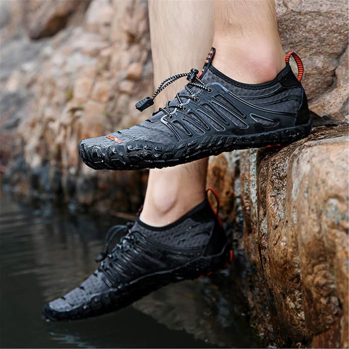 UBFEN Water Shoes Aqua Swim Shoes Mens Womens Beach Sports Quick Dry Barefoot for Boating Fishing Diving Surfing