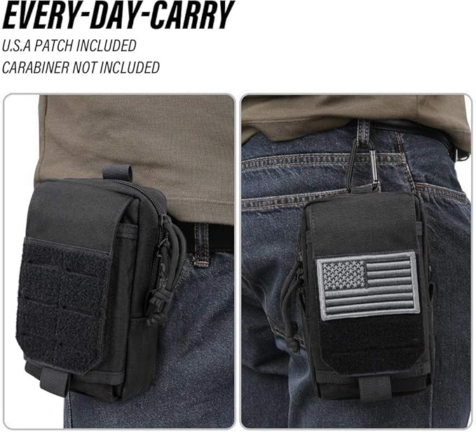 WYNEX Tactical EDC Pouch, Molle Utility Pouches Gadget Organizer Phone Holder Waist Pack Smartphone Pouch Tool Holster Pocket