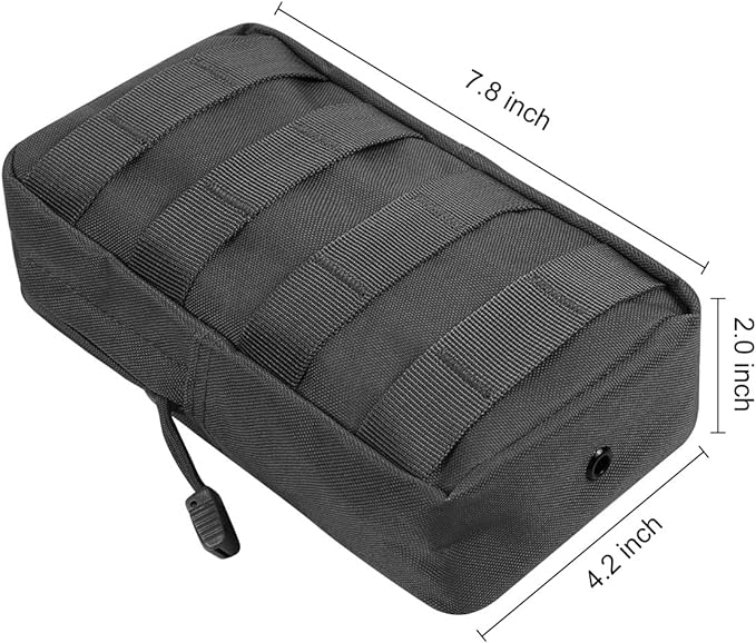 Gogoku 3 Pack Molle Pouch Combo Water Bottle Pouch Holder Tactical Molle Pouches Compact Utility Waist Bag Pack