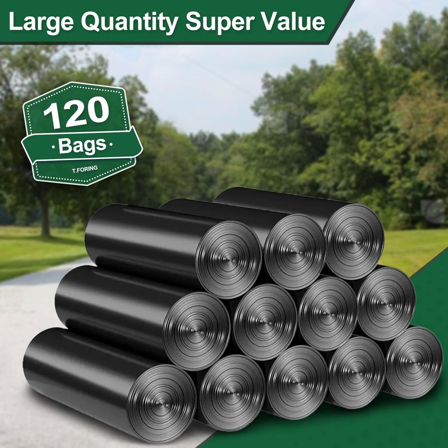 55-60 Gallon Black Trash Bags 120 Count - 40''x53'' Extra Large 50+ Gallon Garbage Bags,Unscented Strong Huge Can Liners for Construction Industrial Yard Outdoor Commercial