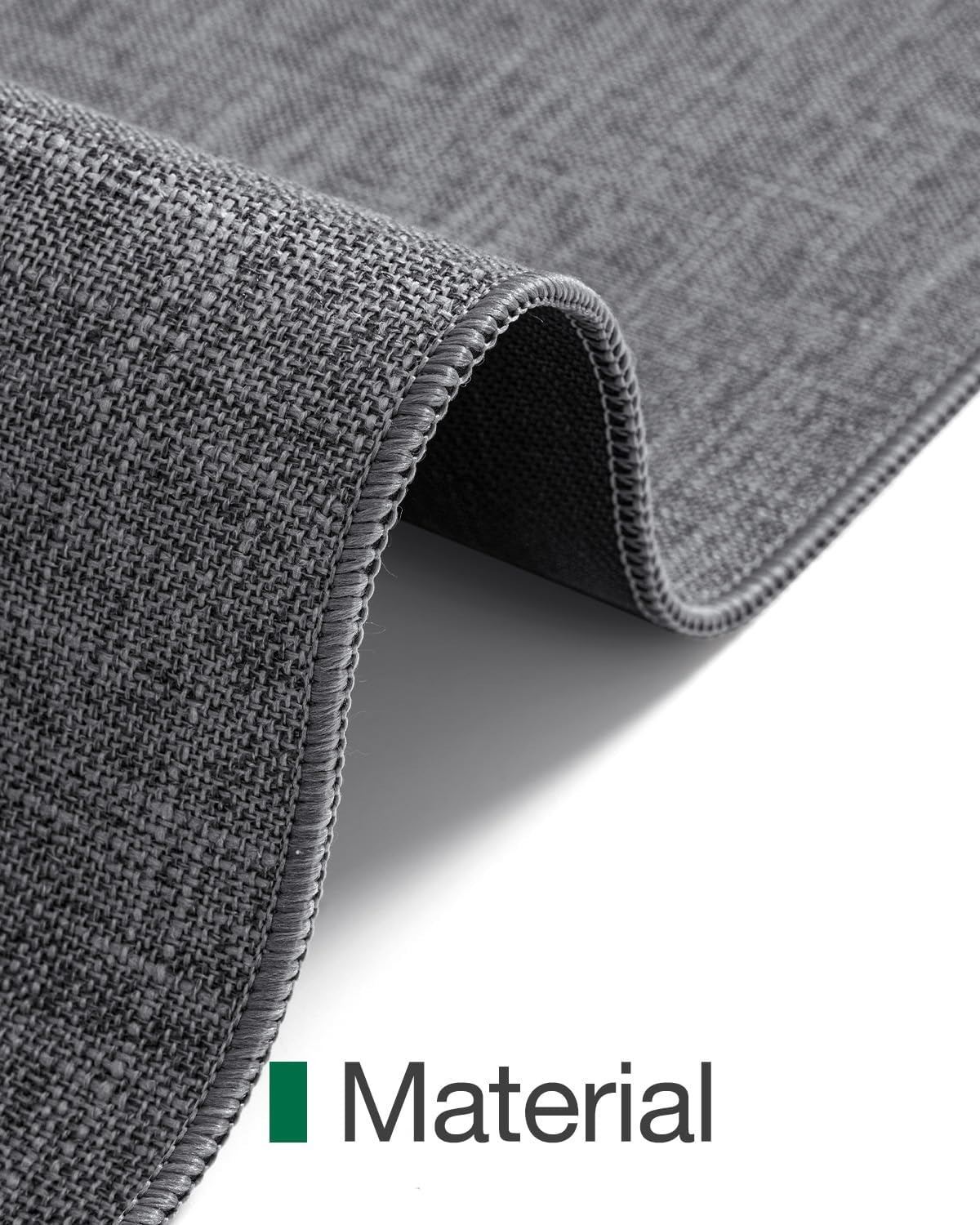 LUMI Indoor Door Mat 36"x59", Ultra Thin Low Profile Non-Slip Doormat for Home Entrance, Absorbent & Stain-Resistant Welcome Mats, Washable Entryway Mat for Front Door, Patio, Porch, Grey