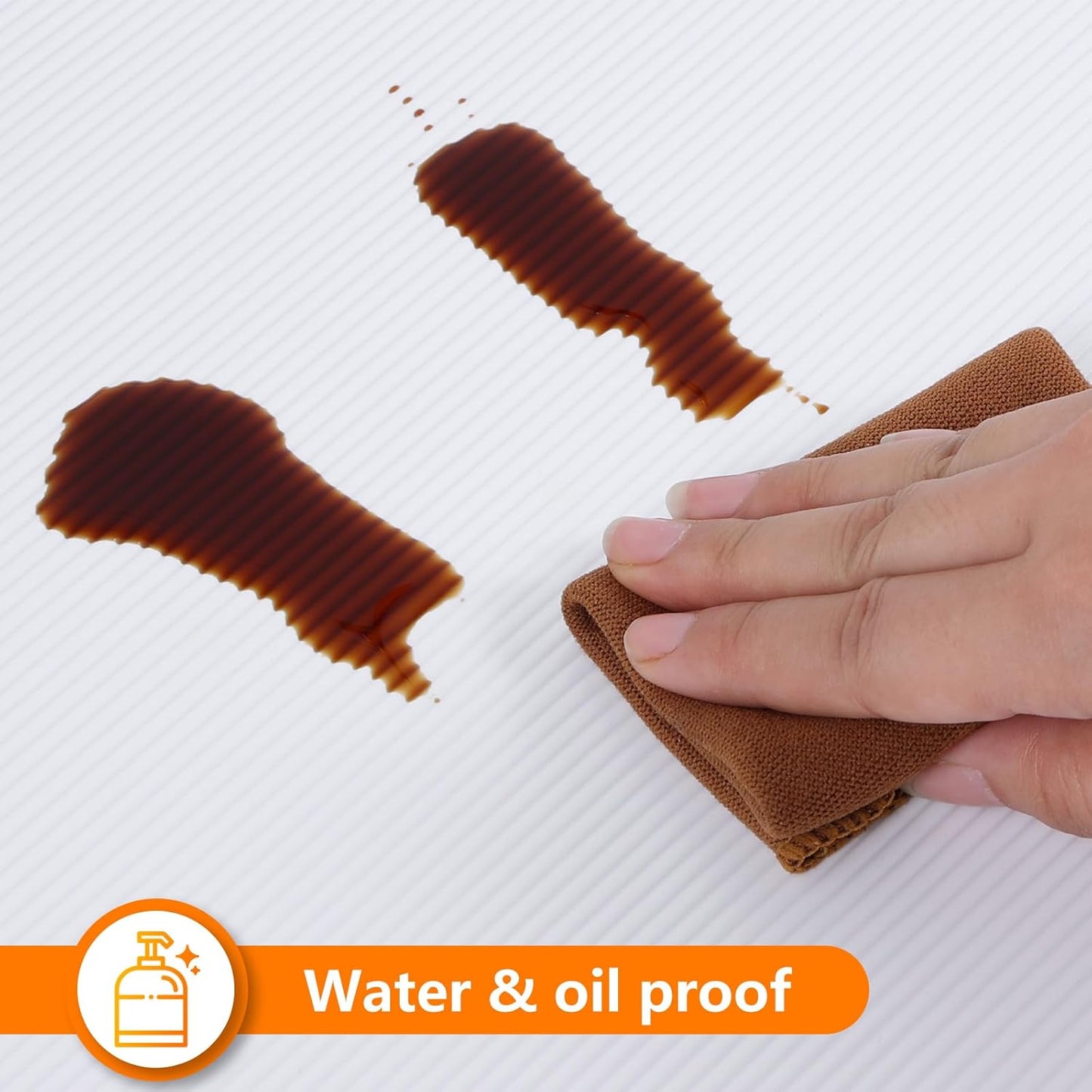 Shelf Liners for Kitchen Cabinets Drawer Liner Non Adhesive Cupboard Mat EVA Material Waterproof Refrigerator Mats Washable Fridge Liner for Cupboard and Desks Liner White 17.3 x 236.2 Inches