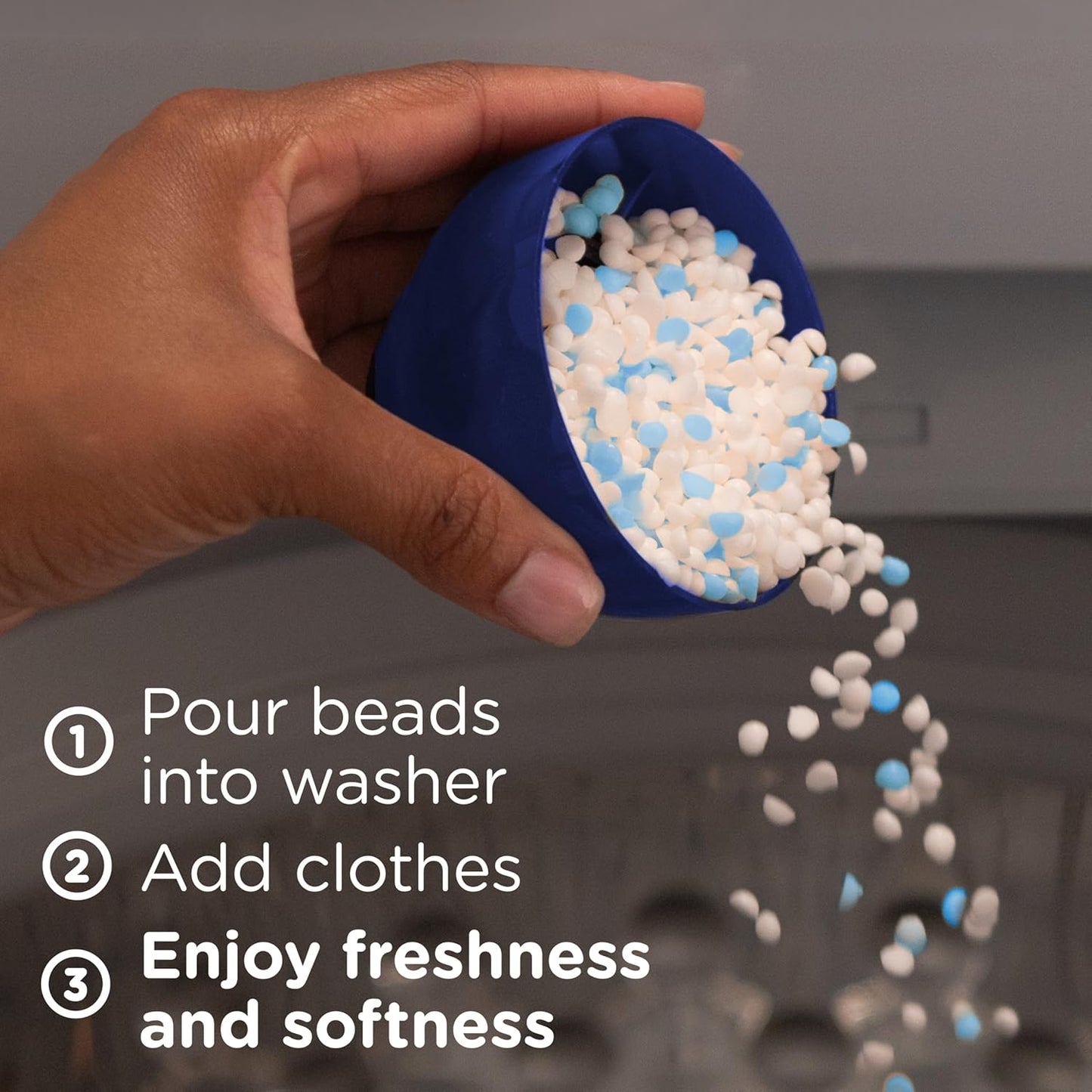 Downy Blends In-Wash Laundry Scent Booster Beads, Meadow Rain Scent, 24.5 OZ, Fabric Sottener Beads and Freshness
