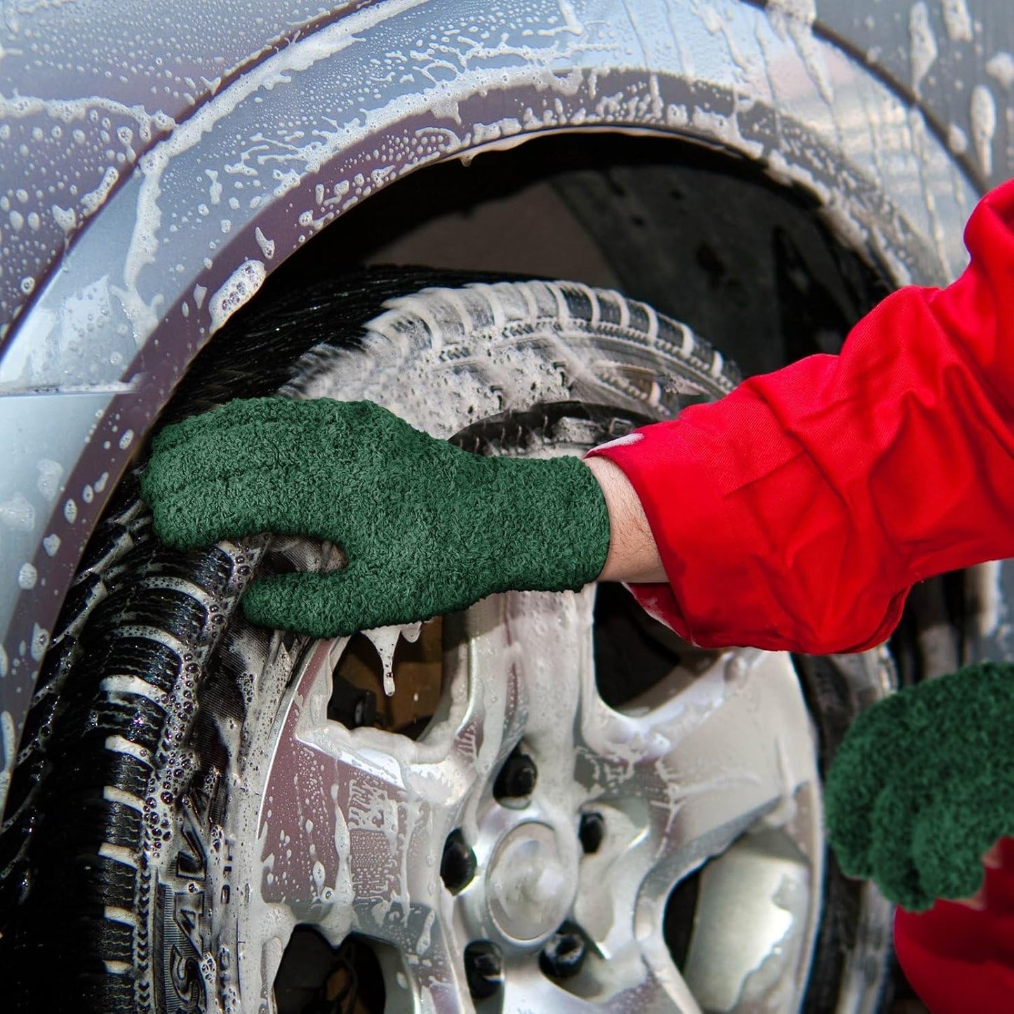 Patelai 3 Pairs Microfiber Plant Dusting Gloves Leaf Cleaning Gloves for Indoor Plants, Blinds, Furniture, House(Small,Brown, Dark Green, Dark Red)