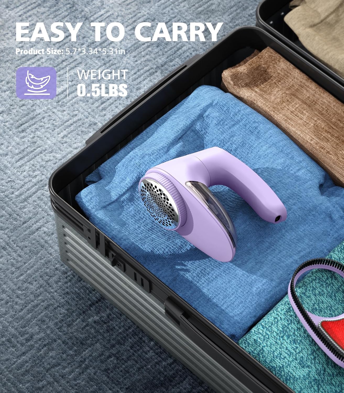 POPCHOSE Fabric Shaver, Rechargeable Lint Remover Defuzzer Sweater Shaver, Fuzz Remover for Clothes, Sweater, Furniture, Couch, Cashmere(Two 6-Leaf Blades Extra, Electrostatic Brush)…