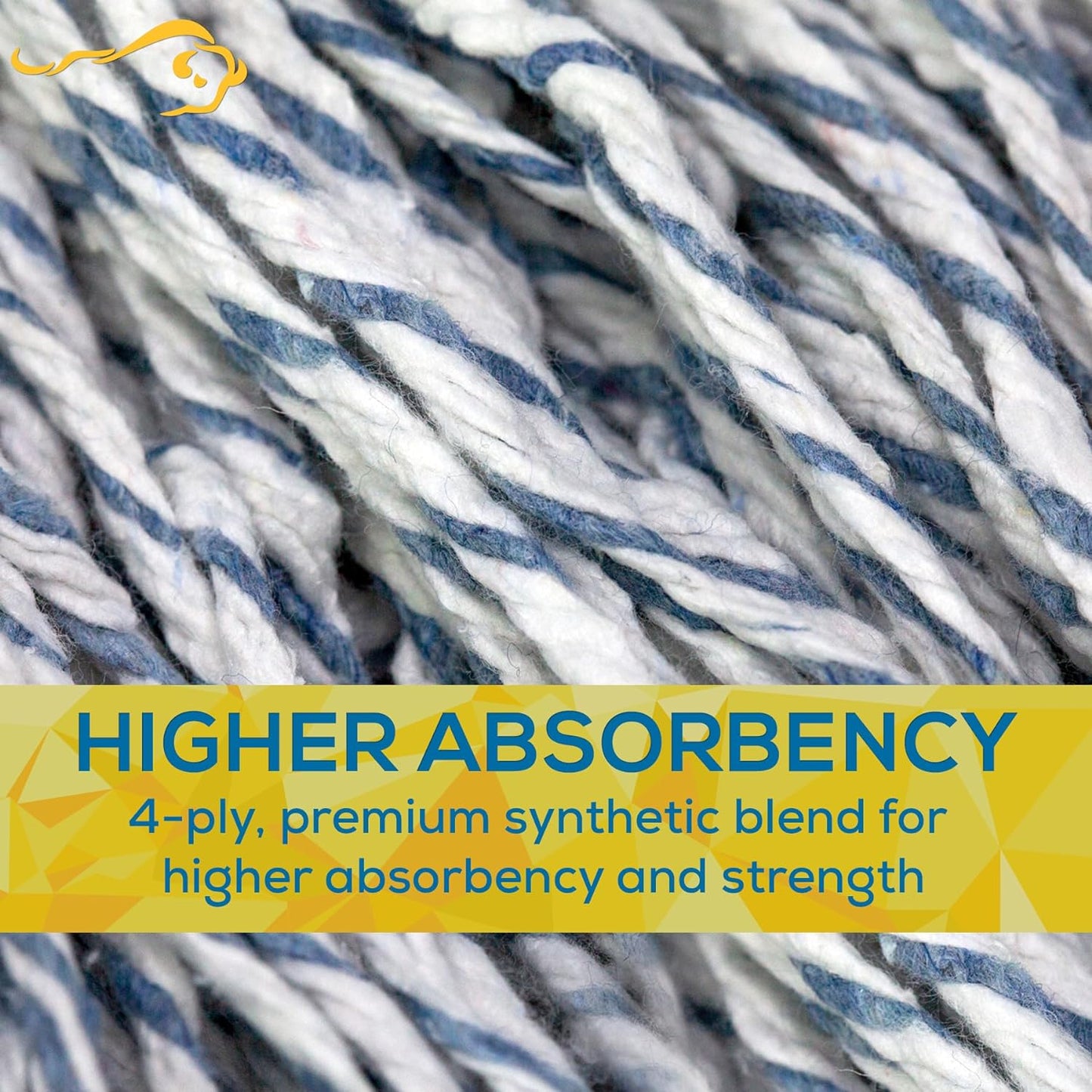 KLEEN HANDLER Cut End Finish Mop | 1.25" Universal Headband Maximum Absorption Finishing Mop, Pack of 6