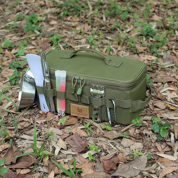Tactical Camping Storage Bag 9L Tactical Utility Tote Bag Camping Cookware Organizer Trunk Organizer