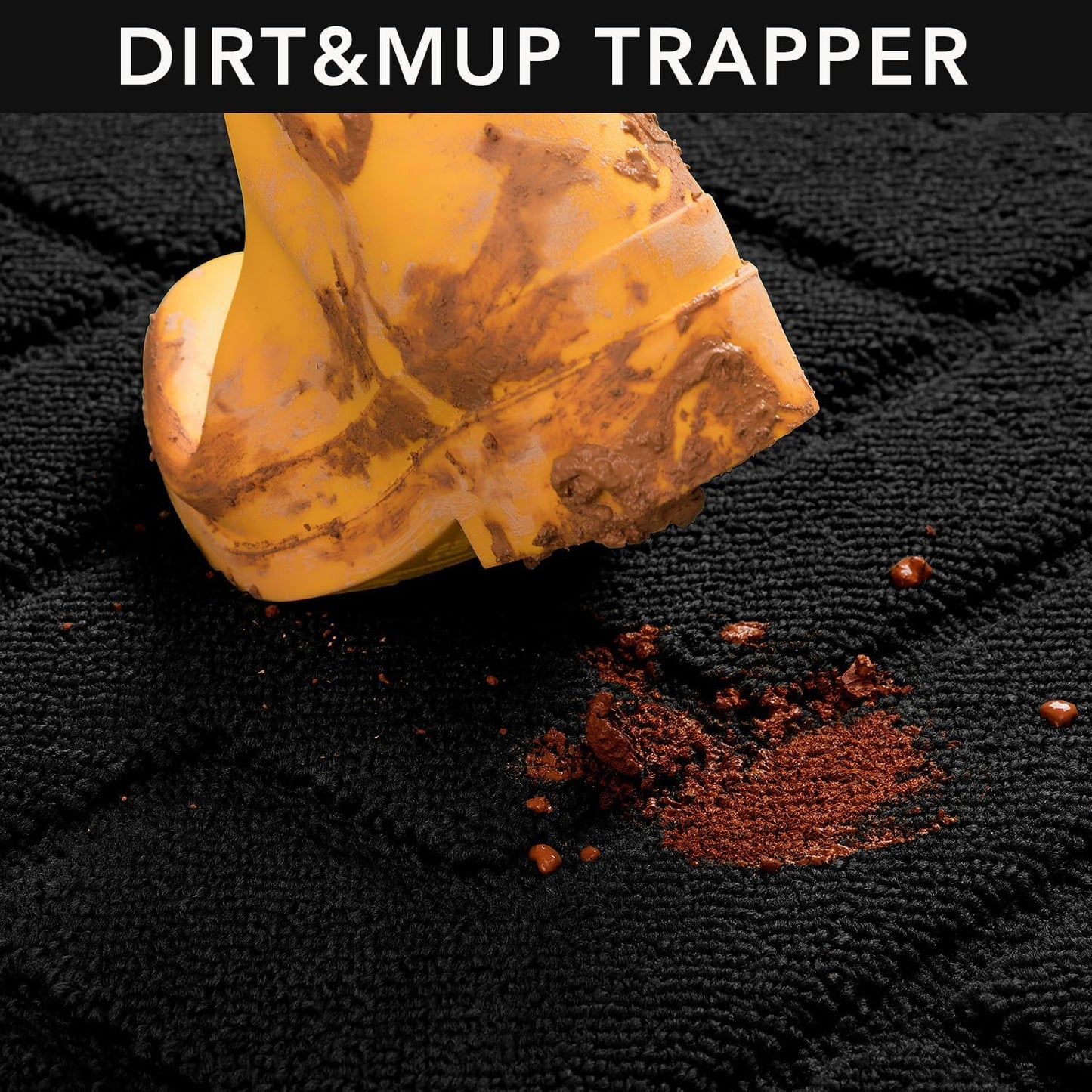 hicorfe Front Door Mat Outside Entrance,32"x40" Absorbent Muddy Dirt Resist Welcome Door Mats Outdoor Indoor,Stain and Fade Resistant,Non Slip Backing Entry Mat Doormat for Entryway(Black)