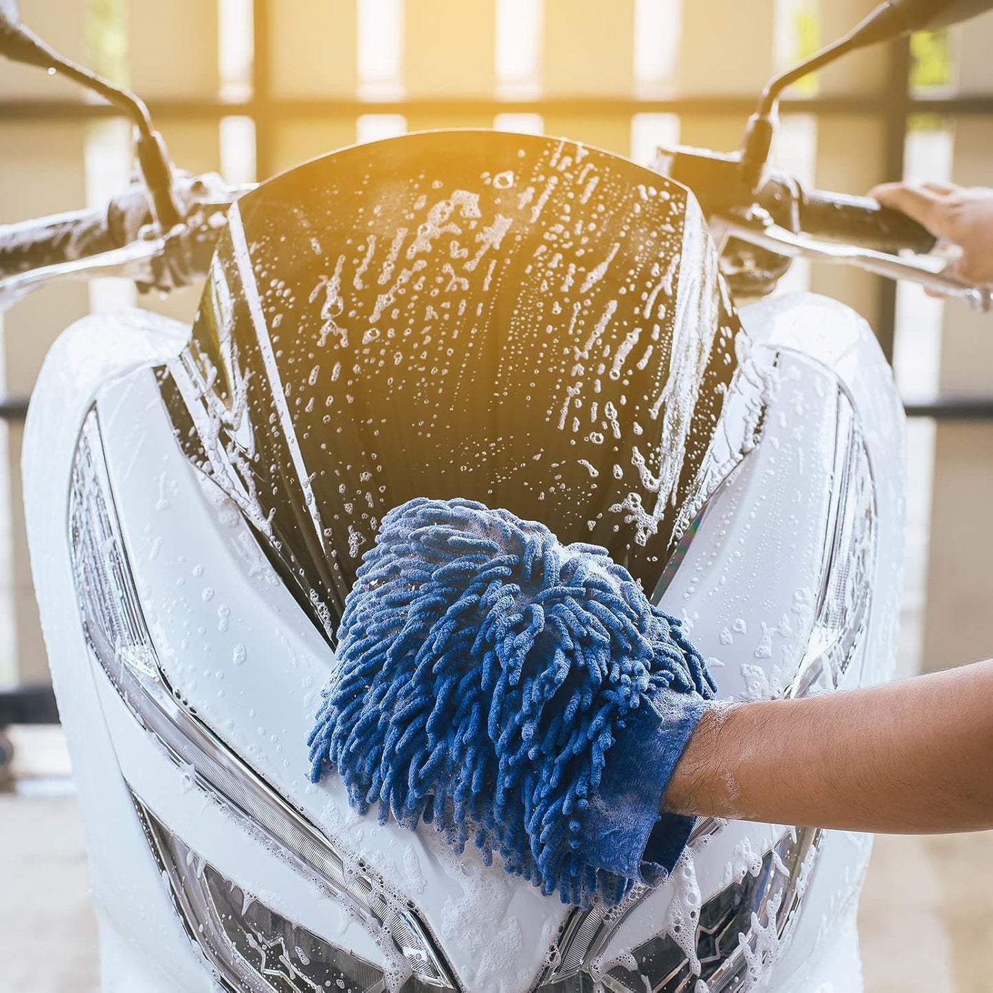 6 Pcs Microfiber Dusting Mitt Gloves Microfiber Washable Dusting Gloves Car Wash Mitt for Leaf Cleaning Plant