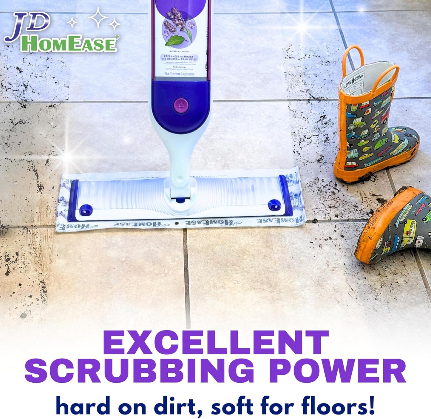 24 Pack Microfiber Power Mop Pads for Swiffer Power Mop only, Disposable Deep Clean Replacement Mopping Pads