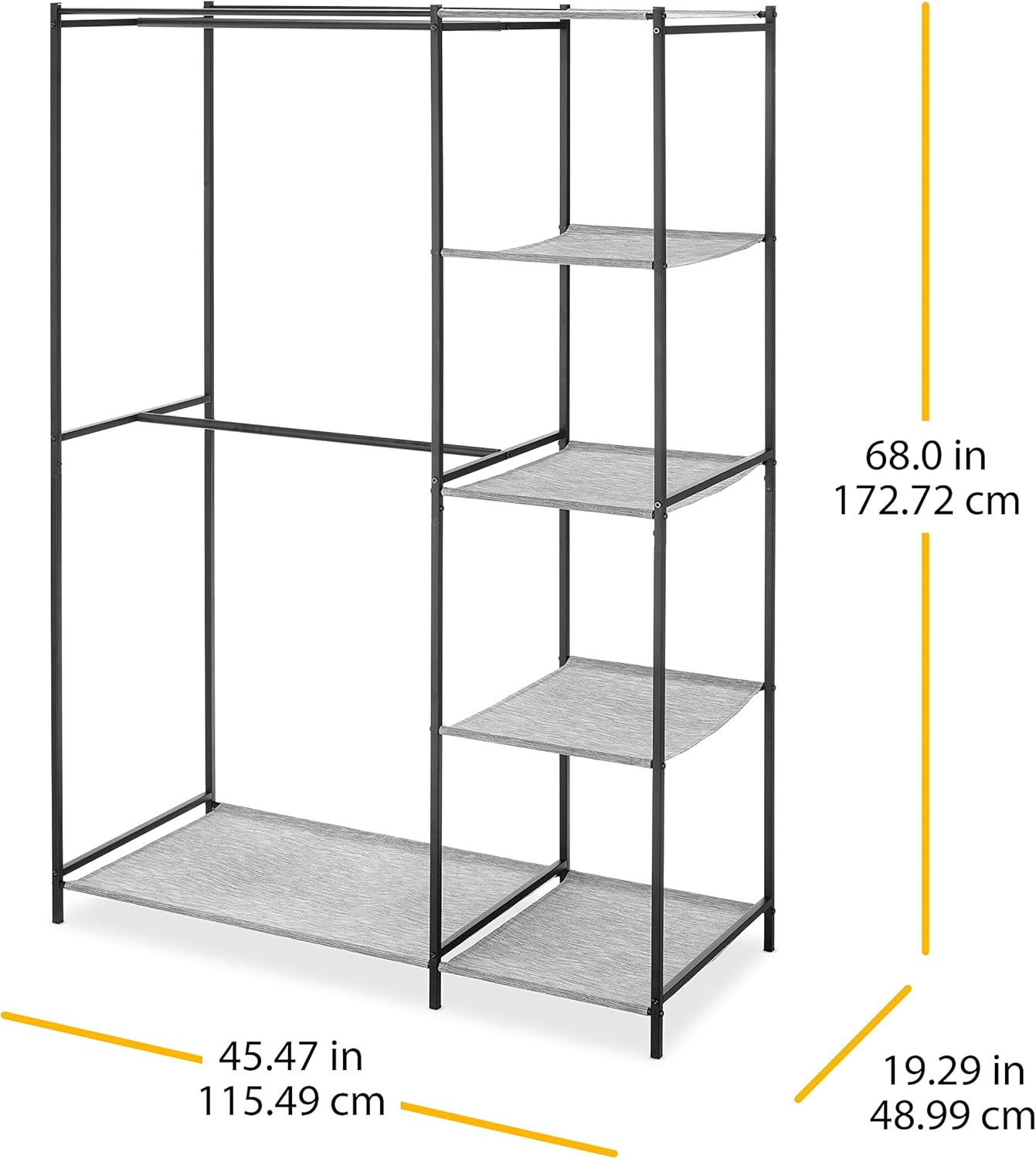 Whitmor Modern Industrial Wardrobe
