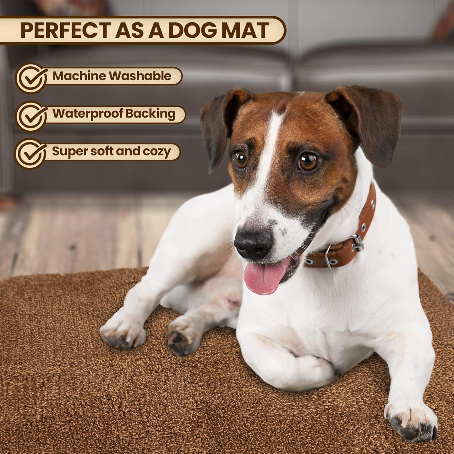 Premium Microfiber Indoor Door Mat – 36"x60" Washable Entry Mat, Non-Slip, Waterproof Backing, Super Absorbent, Low Profile Entryway Doormat for Indoor Entrance