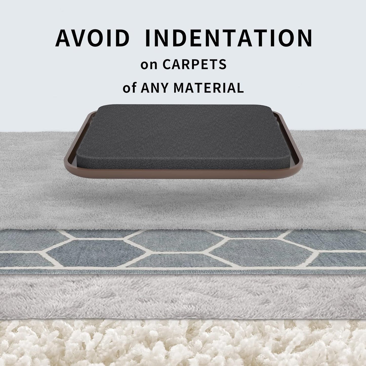 Yelanon Square Furniture Sliders – 16 PCS 2.5" Floor Protectors for Furniture - Furniture Movers Sliders – Protects Floors from Scratches-Brown