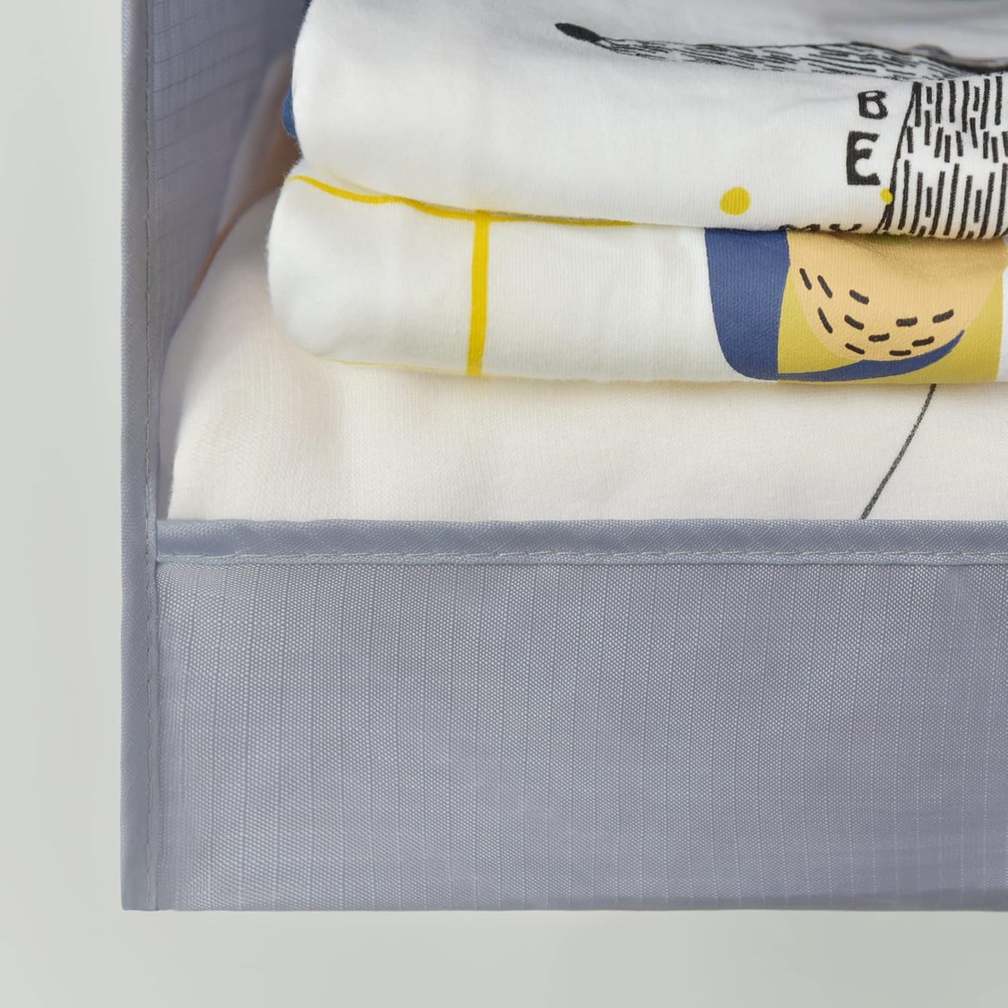 GRANNY SAYS 3-Shelf Closet Organizers and Storage, Foldable Hanging Closet Organizer, Hanging Closet Shelves with 2 Metal Hooks, Leak-Proof Closet Hanging Organizer for Locker & Camper, Gray, 2-Pack