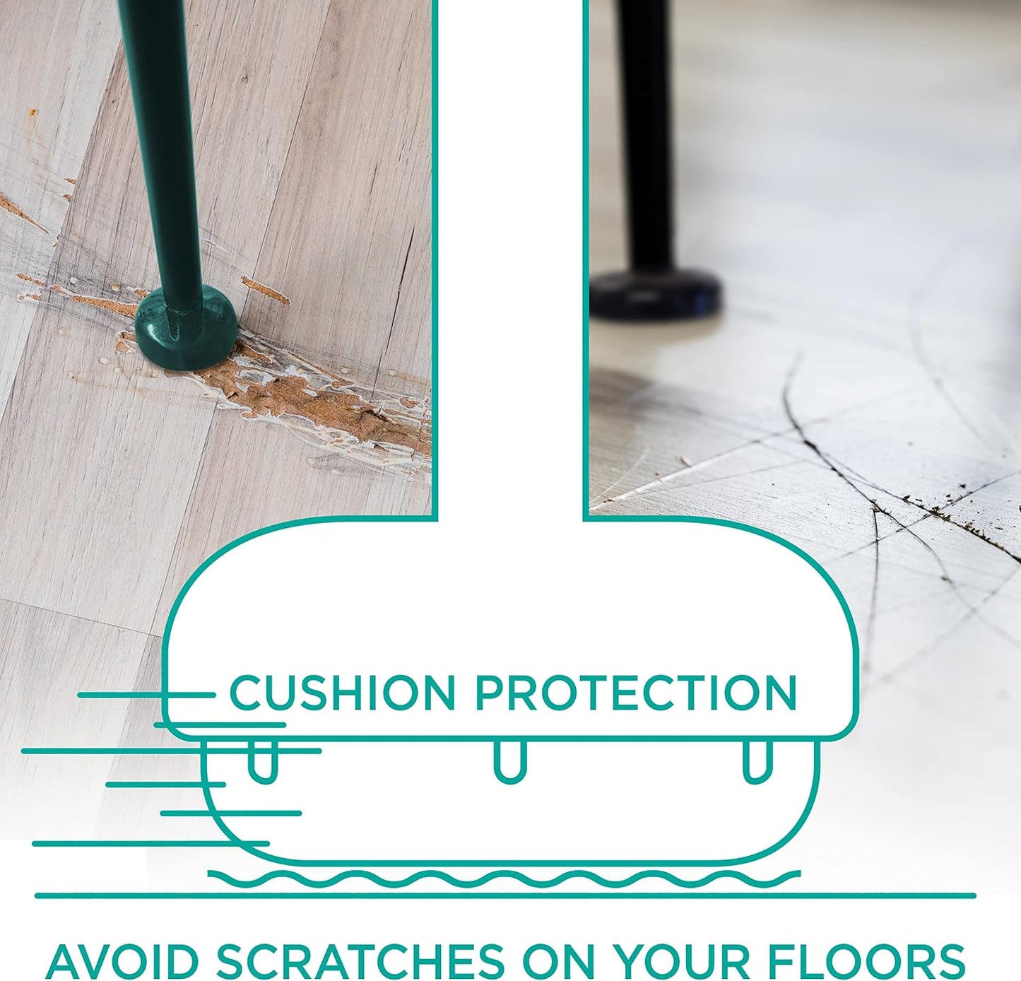 Wrought Iron Patio Furniture Feet Caps (24 Pack, White) - 1.5" Round Plastic Outdoor Chair Leg Caps, Patio Furniture Replacement Feet