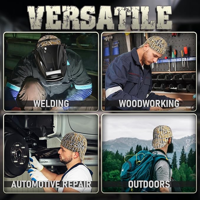 YESWELDER Welding Cap, Leopard Style 7-1/4", Heat-Resistant Reversible Durable Protective Welders Cap