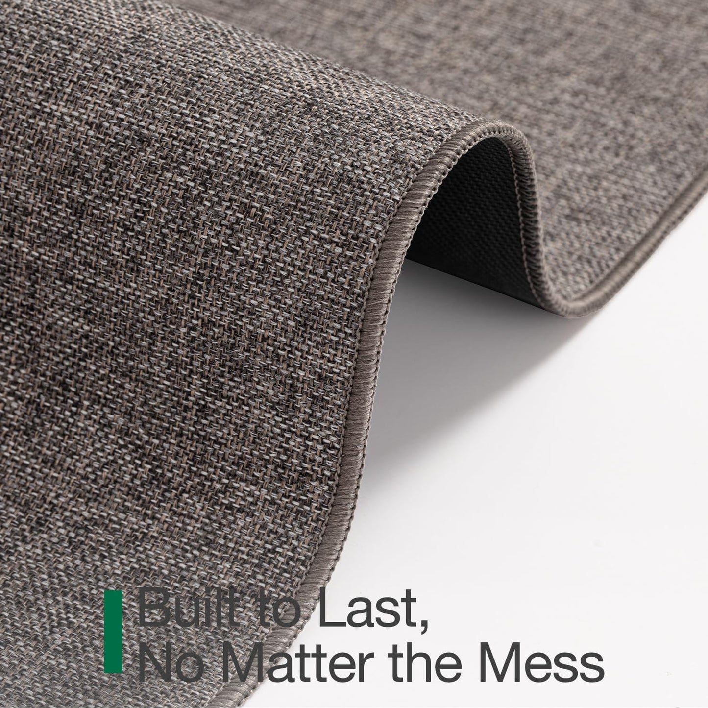 LUMI Ultra Thin Door Mat for Entryway, 24"x36" Low Profile Non Slip Rubber Backing Indoor Doormat, Easy Clean Welcome Entrance Mat for Inside House, Patio, Brown