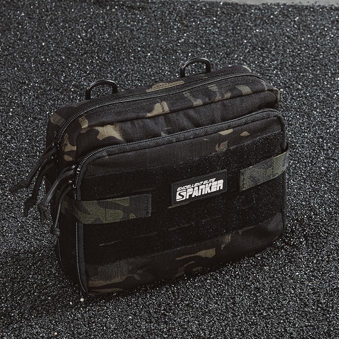 EXCELLENT ELITE SPANKER Tactical Molle Admin Pouch Utility Organizer EDC Medical Bag Utility EDC Tool Pouch with Shoulder Strap Attachment Pouches Waist Bag