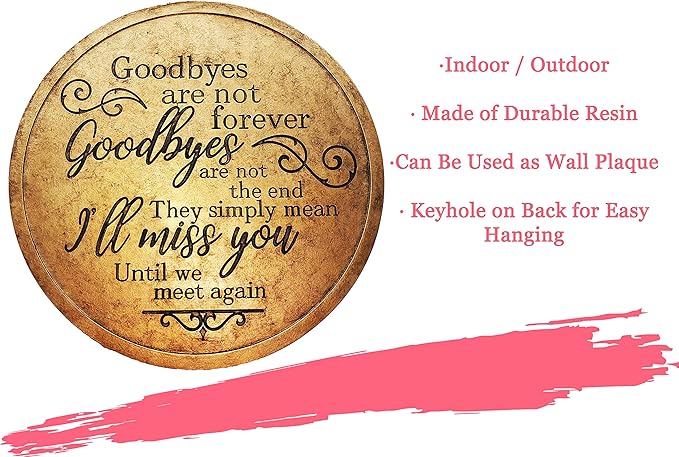 Spoontiques - Garden Décor - Goodbyes Stepping Stone - Decorative Stone for Garden