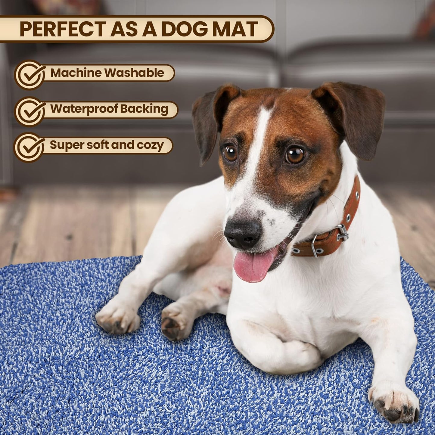 Premium Microfiber Indoor Door Mat – 32"x48" Washable Entry Mat, Non-Slip, Waterproof Backing, Super Absorbent, Low Profile Entryway Doormat for Indoor Entrance