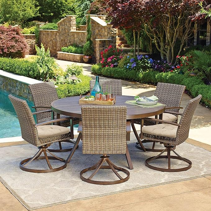 RACE LEAF Outdoor Seat Cushions Set of 2, 19" x 19" Square Patio Cushions, Plump Filling Tufted Water-Resistant Olefin Chair Seat Cushion with Ties for Non-Slip Support, Khaki
