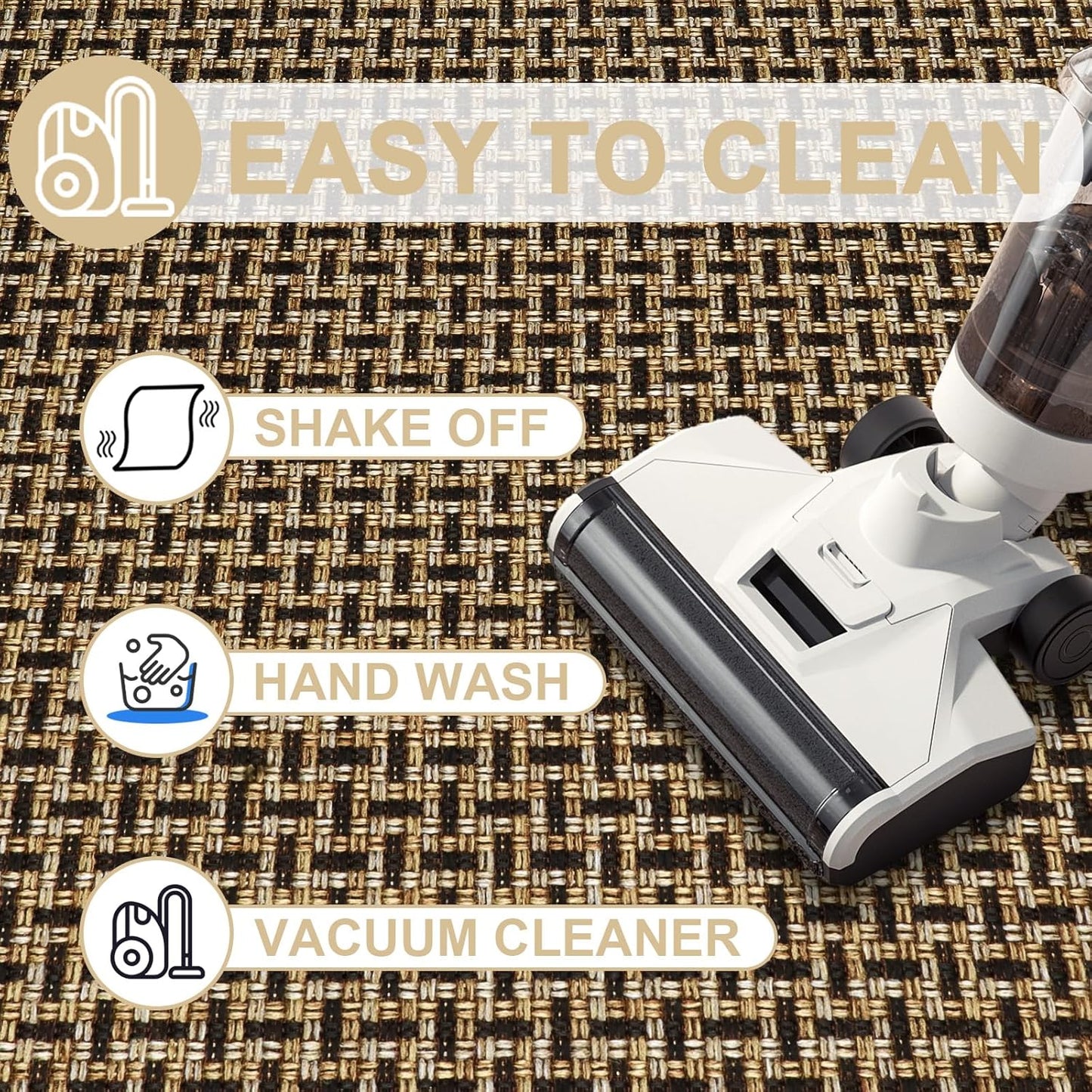 LEKEEPGO Door Mat Indoor Entrance 17"x29", Absorbent Indoor Door Mat, Non Slip Rubber Backing Inside Door Mats, Washable Floor Mat, Low-Profile Doormat for Front Door, Entryway, Entrance, Black