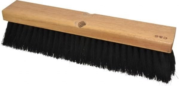 PRO SOURCE Push Broom Head with Coco/Tampico/PVC & Horsehair Blend Bristles:14" Wide