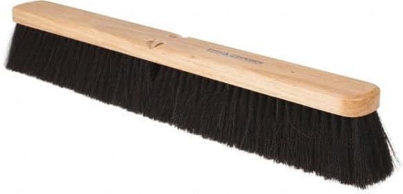 PRO SOURCE Push Broom Head with Threaded Connection: Coco/Tampico/PVC & Horsehair Blend Bristles, 24" Wide