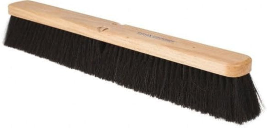 PRO SOURCE Push Broom Head with Threaded Connection: Coco/Tampico/PVC & Horsehair Blend Bristles, 24" Wide