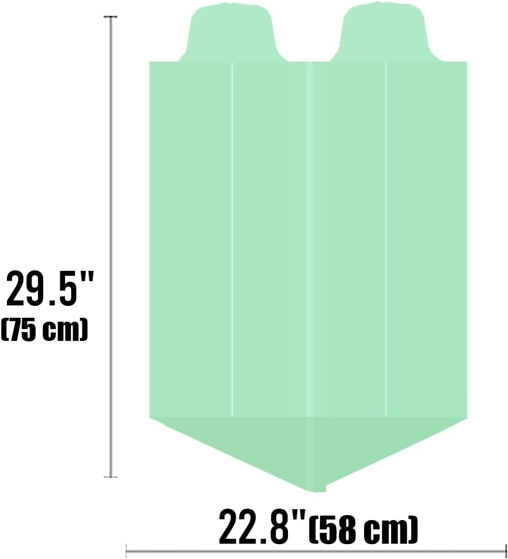 8-10 Gallon Flap Tie Compostable Trash Bags, 240 Count, Compost Bags Kitchen Trash Bags, Sturdy Biodegradable Garbage Bags Food Scrap Waste Bags, ASTM D6400, US BPI Certified, Green