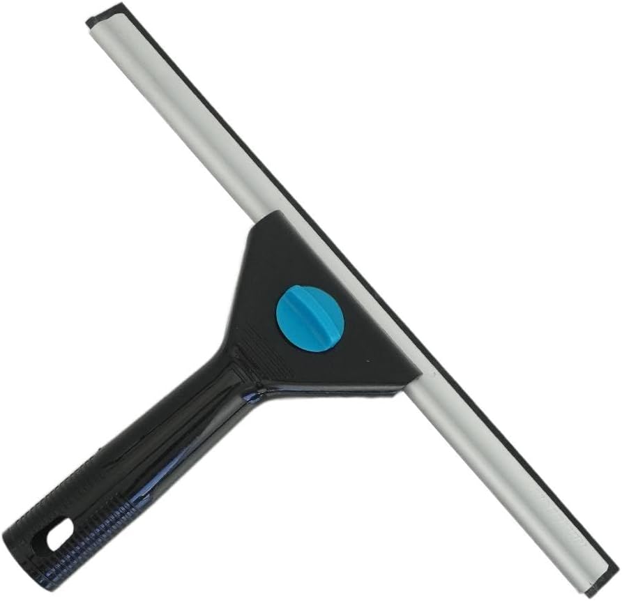 Moerman 12 Inch All Purpose Window Squeegee - Lightweight Durable Plastic Handle -Aluminum Channel with Streak Free Rubber - for Window Cleaning, Showers, and Mirrors