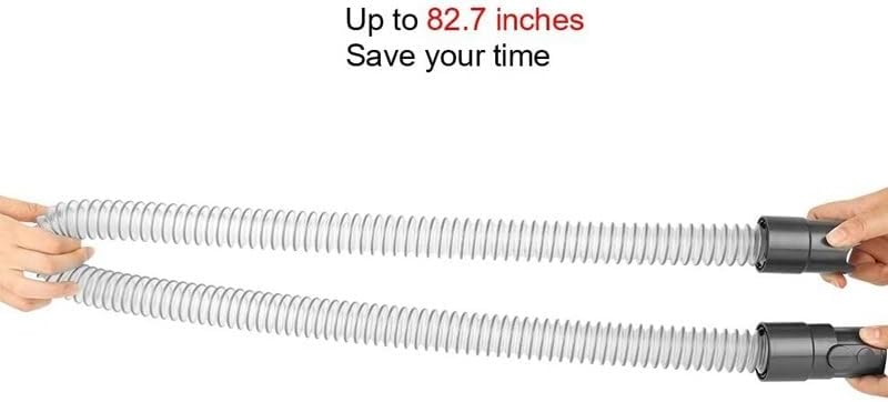 Flexible Extension Hose 20"–59" Compatible with Dyson V6/V7/V8/V10/V11/V12, Quick-Release Stretch Hose for Hard-to-Reach Areas, Bendable Vacuum Attachment