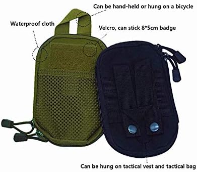 edc pouch multifunctional tactical bag molle bag accessory bag mobile phone bag, tactical belt pouch, men's belt bag, outdoor sports travel hiking waterproof bag with American flag embroidery patch