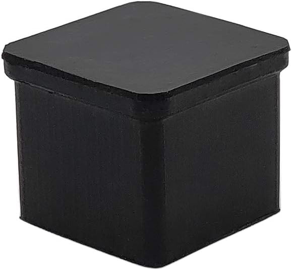 Flyshop Heavy Duty Non-Slip Rubber Leg Tips Square Chair Leg Floor Protectors 20mm x 20mm (13/16" x 13/16") 20pcs Black