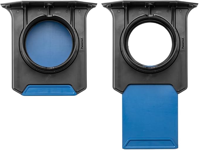 4'' To 4'' Ready-Mount Self Cleaning Blast Gate - Durable Polymer Dust Blast Gate w/Integral Bracket - Max Airflow, Easy Wall Mount Blast Gate - Ideal for Woodworking Dust Collection System