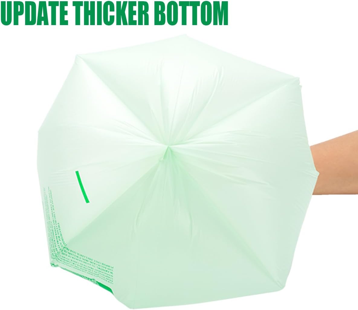 8-10 Gallon Flap Tie Compostable Trash Bags, 60 Count, Compost Bags Kitchen Trash Bags, Sturdy Biodegradable Garbage Bags Food Scrap Waste Bags, ASTM D6400, US BPI Certified