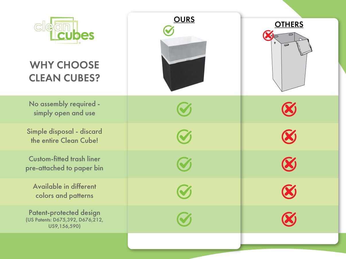 13 Gallon Disposable Pop-Up Trash Cans (3-Pack) with Fitted Bags – Foldable Garbage & Recycling Bins for Parties, Events & Kitchen (Black, 17" H x 13.5" W x 10" D)