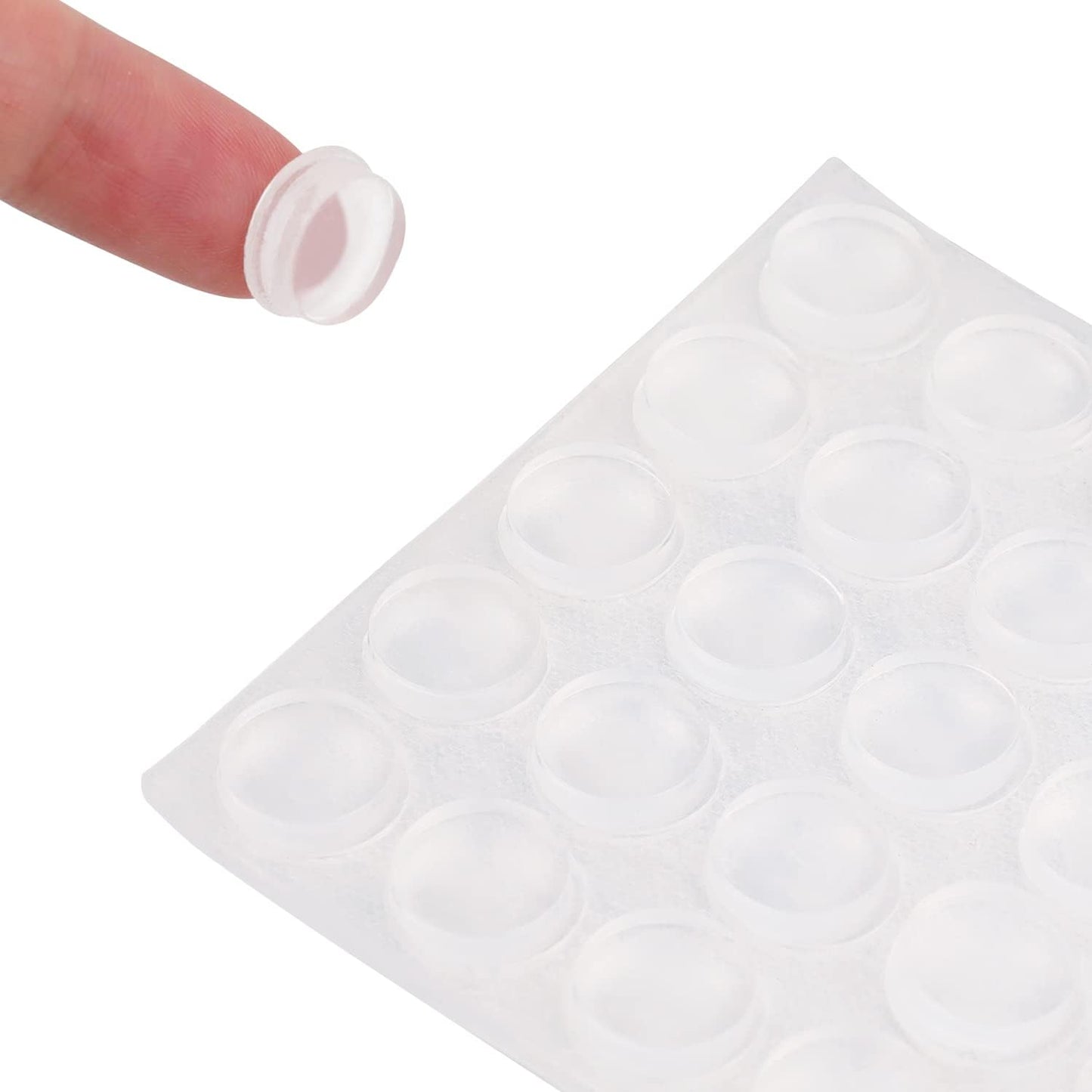 Amazon Basics Cabinet Door Bumper, Clear Self Adhesive Bumpers Pads for Surface Protection and Noise Reduction, 300-Piece, 6.9 x 4.5 x 0.6 inch