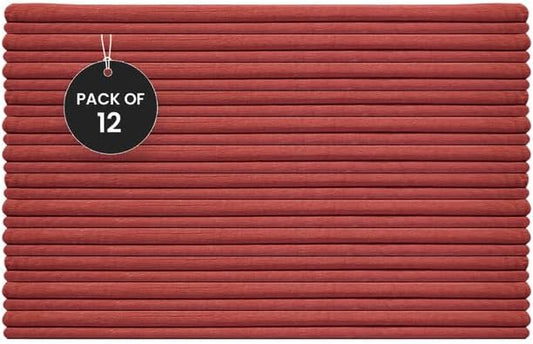 Auto Mechanic Shop Towels (13"x14"), 12 Pack Red - 100% Cotton Commercial Grade Rags for Cleaning & Maintenance, Garage Supplies - Professional Mechanics Reusable Wipes