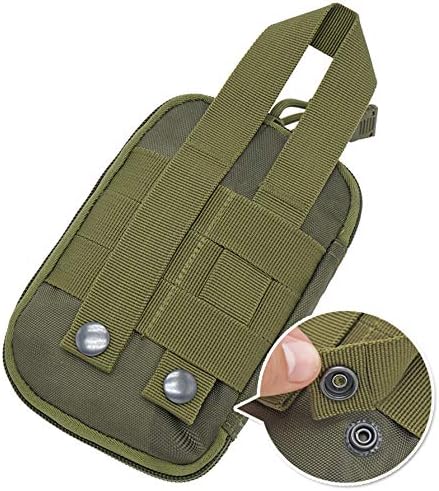 edc pouch multifunctional tactical bag molle bag accessory bag mobile phone bag, tactical belt pouch, men's belt bag, outdoor sports travel hiking waterproof bag with American flag embroidery patch